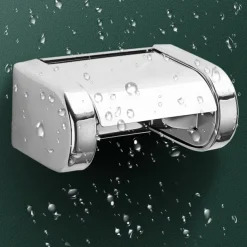 Toilet Paper Holder Stainless Steel Waterproof Paper Roll Holders Wall Mounted(Polishing Chrome)