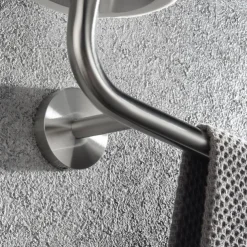 Toilet Paper Holder Vertical Installation Towel Bar Detachable 304 Stainless Steel Brushed Nickel and Matte Black 1pc