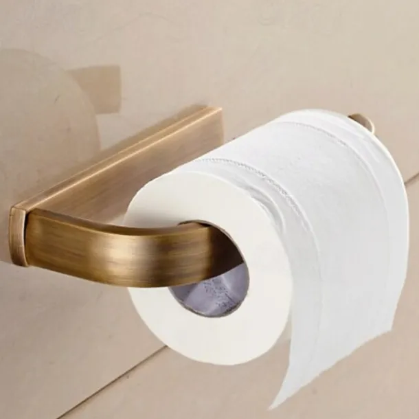 Toilet Paper Holders Contemporary Brass Roll Paper Holder Matte Brass 1pc