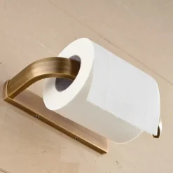 Toilet Paper Holders Contemporary Brass Roll Paper Holder Matte Brass 1pc