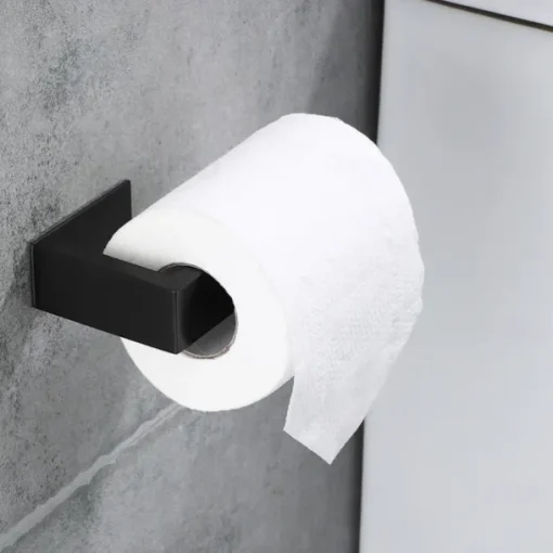 Toilet Paper Holder,SUS304 Self Adhesive Wall Mounted Toilet Roll Holder,Stainless Steeln Bathroom Tissue Holders(Black/Chrome/Golden/Brushed Nickel)