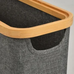 Toilet Paper Storage for 12 Rolls, Stackable & Foldable - The Ultimate Bathroom Organizer - Waterproof Basket with Bamboo Lid - Elegant Toilet Paper Storage Holder