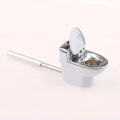 Toilet Shaped Ceramic Portable Pipe for Tobacco