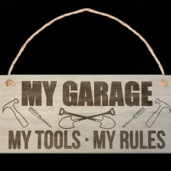 Tool Room Decorations Wall Art: Add a Touch of Fun to Your Garage with This Wall Decor Sign!
