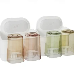 Toothbrush Holders Suction Cup for Bathrooms, Wall Mounted Toothbrush Holder with 2/3/4 Large Storage Slot Tooth Brush Holder