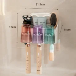Toothbrush Holders Suction Cup for Bathrooms, Wall Mounted Toothbrush Holder with 2/3/4 Large Storage Slot Tooth Brush Holder