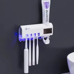 Toothbrush UV Sterilizer, Smart Toothbrush Sanitizer, Wall Mounted Toothbrush Holder, Bathroom Accessories