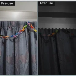 Top of Curtain Light Blocker, Light Blocking Curtains Toppers Velcro Portable Blackout for Window, Easy to Cut and Install Without Turning Holes