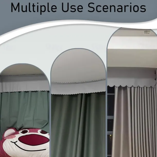 Top of Curtain Light Blocker, Light Blocking Curtains Toppers Velcro Portable Blackout for Window, Easy to Cut and Install Without Turning Holes