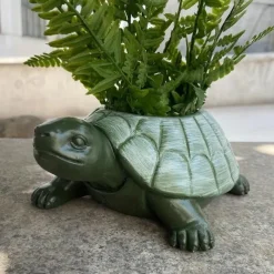 Tortoise Rein Flower Pot Molds, Candle Pen Holder Mold Storage Box, Turtle Succulent Planter Concrete Molds DIY Cactus, Plaster Cement Clay Resin Craft Home Decor
