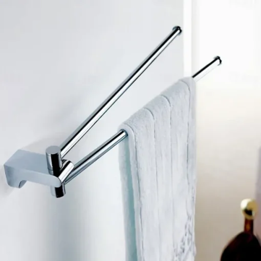Towel Bar / Bathroom Shelf Foldable / Retractable Cable / Multilayer Contemporary / Modern Brass / Zinc Alloy / Metal 1pc - Bathroom Single / Double / 1-Towel Bar Wall Mounted
