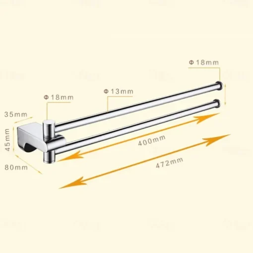Towel Bar / Bathroom Shelf Foldable / Retractable Cable / Multilayer Contemporary / Modern Brass / Zinc Alloy / Metal 1pc - Bathroom Single / Double / 1-Towel Bar Wall Mounted