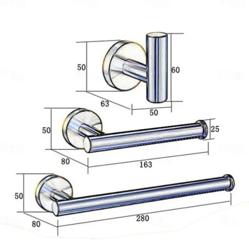 Towel Bar / Toilet Paper Holder / Robe Hook New Design / Adorable / Creative Contemporary / Modern Stainless Steel / Low-carbon Steel / Metal 4pcs - Bathroom Wall Mounted