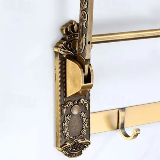 Towel Bar Foldable / Multilayer Antique Aluminum 1pc - Hotel bath Wall Mounted