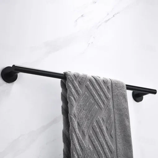 Towel Bar for Bathroom,Matte Black Stainless Steel Towel Holder,Wall Mounted Bathroom Towel Rack(40cm~60cm)
