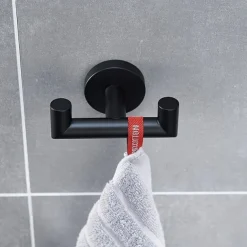 Towel Hooks Stainless Steel Wall Mounted for Bathrooms Kitchen Coat Hook, Heavy Duty Double Towels Holder Hooks for Hanging Towels, Coats, Sponges, Clothes,