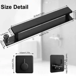 Towel Rack for Rolled Towels, Towel Rack for Bathroom,Wall Mounted Metal Bathroom Organizer, Bath Towel Holder Wall for Modern Small Space Bathroom Towel Storage