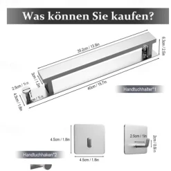 Towel Rack for Rolled Towels, Towel Rack for Bathroom,Wall Mounted Metal Bathroom Organizer, Bath Towel Holder Wall for Modern Small Space Bathroom Towel Storage