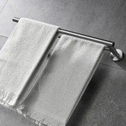 Towel Rack Wall Mounted Stainless Steel Towel Bar 2-tier Towel Rail (Golden/Chrome/Black/Brushed Nickel)