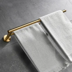 Towel Rack Wall Mounted Stainless Steel Towel Bar 2-tier Towel Rail (Golden/Chrome/Black/Brushed Nickel)