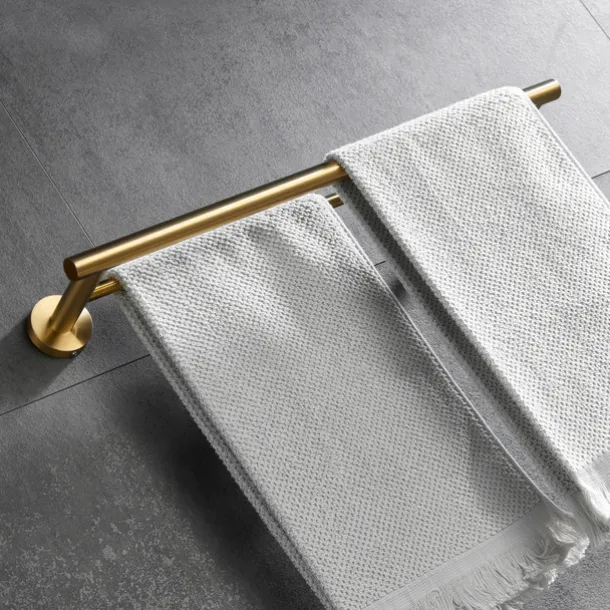 Towel Rack Wall Mounted Stainless Steel Towel Bar 2-tier Towel Rail (Golden/Chrome/Black/Brushed Nickel)