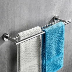 Towel Rack Wall Mounted Stainless Steel Towel Bar 2-tier Towel Rail (Golden/Chrome/Black/Brushed Nickel)