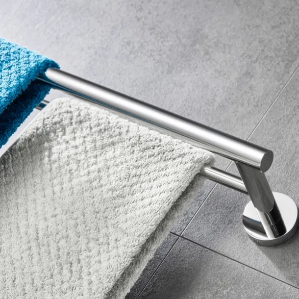 Towel Rack Wall Mounted Stainless Steel Towel Bar 2-tier Towel Rail (Golden/Chrome/Black/Brushed Nickel)