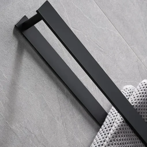 Towel Racks for Bathroom,Self-Adhesive Towel Bar Wall Mounted SUS304 Stainless Steel No Drill Towel Holders for Toilet Bathroom,Kitchen(Black/Chrome/Brushed Nickel)40cm