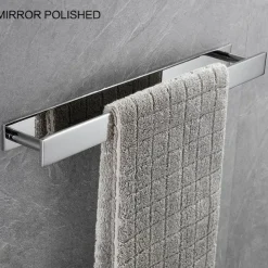 Towel Racks for Bathroom,Self-Adhesive Towel Bar Wall Mounted SUS304 Stainless Steel No Drill Towel Holders for Toilet Bathroom,Kitchen(Black/Chrome/Brushed Nickel)40cm