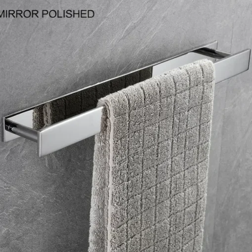 Towel Racks for Bathroom,Self-Adhesive Towel Bar Wall Mounted SUS304 Stainless Steel No Drill Towel Holders for Toilet Bathroom,Kitchen(Black/Chrome/Brushed Nickel)40cm