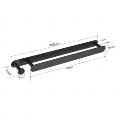 Towel Racks for Bathroom,Self-Adhesive Towel Bar Wall Mounted SUS304 Stainless Steel No Drill Towel Holders for Toilet Bathroom,Kitchen(Black/Chrome/Brushed Nickel)40cm