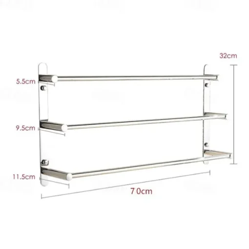 Towel Racks 3-Tiers Bath Towel Bar , Stainless Steel, Wall Mount, Mirror polished finished, High quality