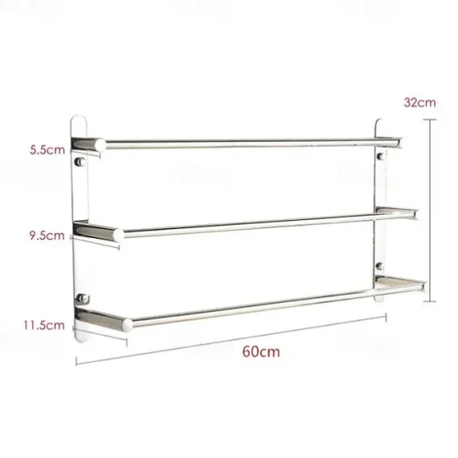 Towel Racks 3-Tiers Bath Towel Bar , Stainless Steel, Wall Mount, Mirror polished finished, High quality