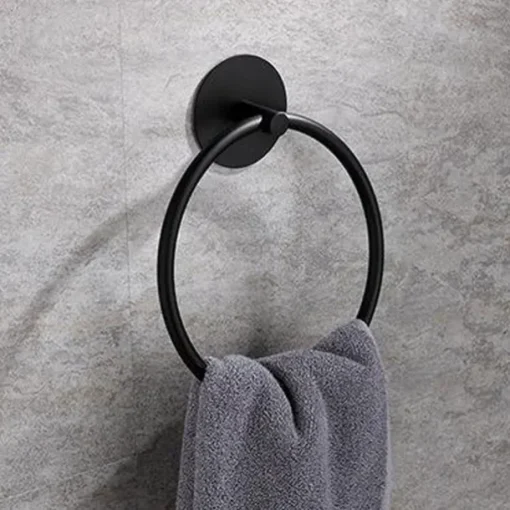 Towel Ring for Bathroom, Self-adhesive Hand Towel Holder Wall Mounted,304 Stainless Steel Bath Towel Hanger/Round Hand Towel Rack Perfect for Bathroom, Sink, Kitchen