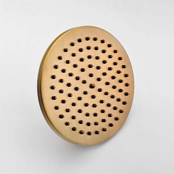 Traditional Shower Faucets Set, Wall Mount Antique Brass Tap with 8 Inch Round Rainfall Shower Head Wide Spout Brass Handheld Sprayer, Bathroom Shower System Vintage Brushed Rainfall Shower Suit