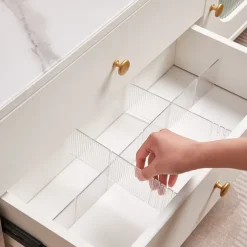 Transparent household drawer divider underwear socks retractable divider multi-functional storage and finishing divider