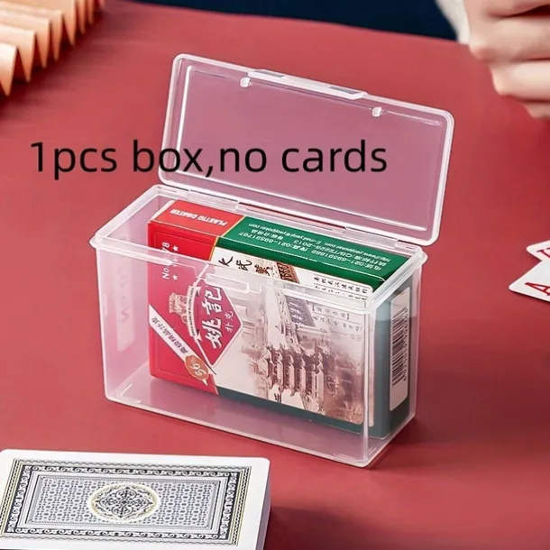 Transparent Plastic Card Storage Box: Ideal Organizer for Game Cards, ID Cards, Playing Cards, Business Cards, and More