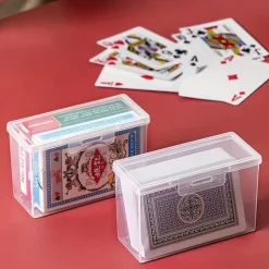Transparent Plastic Card Storage Box: Ideal Organizer for Game Cards, ID Cards, Playing Cards, Business Cards, and More