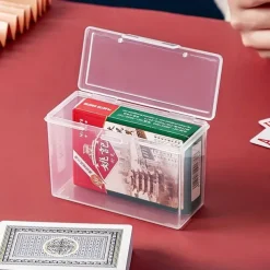 Transparent Plastic Card Storage Box: Ideal Organizer for Game Cards, ID Cards, Playing Cards, Business Cards, and More