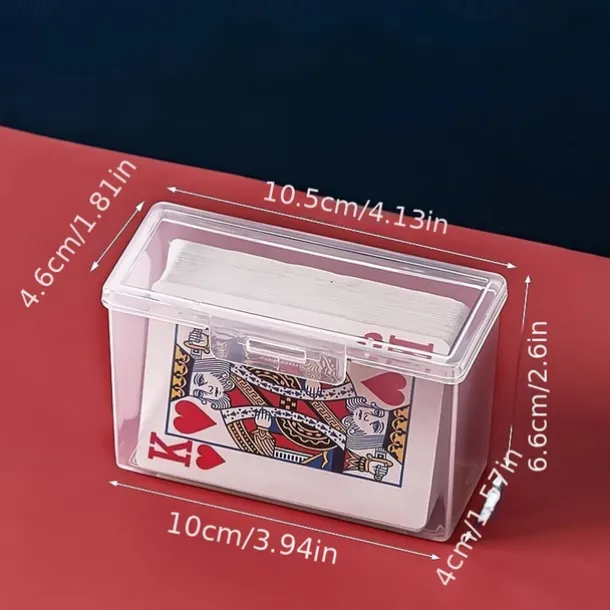 Transparent Plastic Card Storage Box: Ideal Organizer for Game Cards, ID Cards, Playing Cards, Business Cards, and More