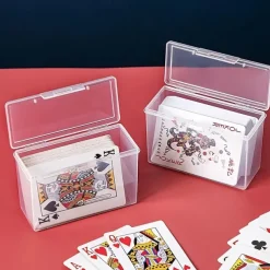 Transparent Plastic Card Storage Box: Ideal Organizer for Game Cards, ID Cards, Playing Cards, Business Cards, and More