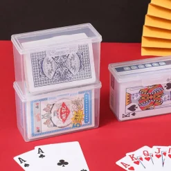Transparent Plastic Card Storage Box: Ideal Organizer for Game Cards, ID Cards, Playing Cards, Business Cards, and More
