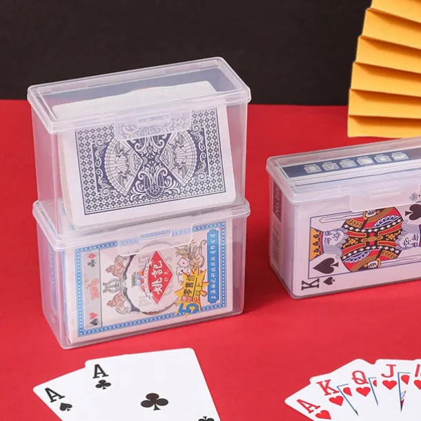 Transparent Plastic Card Storage Box: Ideal Organizer for Game Cards, ID Cards, Playing Cards, Business Cards, and More