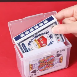 Transparent Plastic Card Storage Box: Ideal Organizer for Game Cards, ID Cards, Playing Cards, Business Cards, and More
