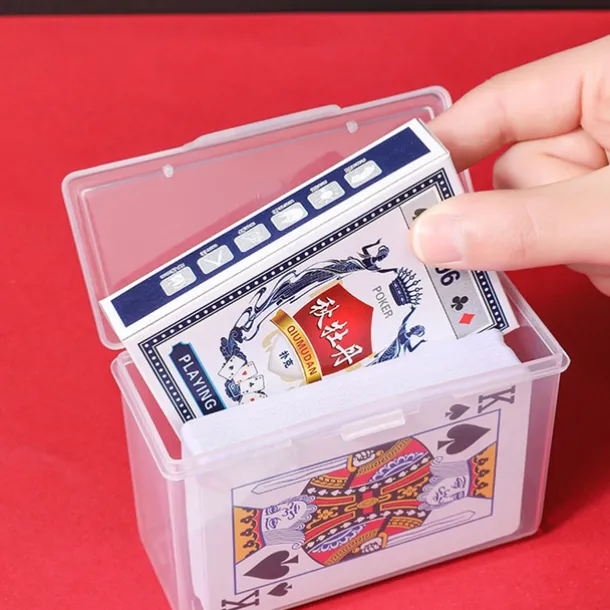 Transparent Plastic Card Storage Box: Ideal Organizer for Game Cards, ID Cards, Playing Cards, Business Cards, and More