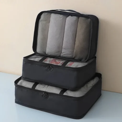Travel Compression Packing Cubes Set - 3-Piece Lightweight, Space-Saving Organizer for Clothes, Luggage, and Travel Essentials - Durable, Waterproof Travel Storage Bags for Packing, Camping & Vacation