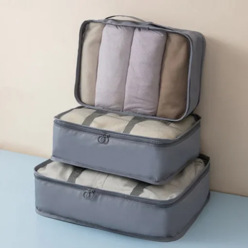 Travel Compression Packing Cubes Set - 3-Piece Lightweight, Space-Saving Organizer for Clothes, Luggage, and Travel Essentials - Durable, Waterproof Travel Storage Bags for Packing, Camping & Vacation