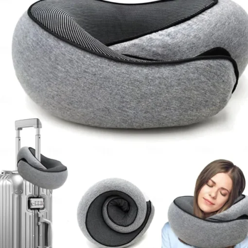 Travel Pillow for Commuters and Travelers U-shaped Pillow Memory Foam Neck Pillow with Storage Bag