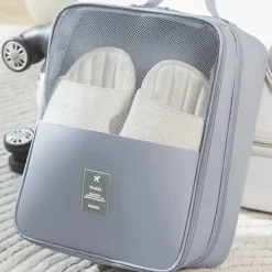 Travel Shoe Storage Bag, 3-Layer Thickened Dustproof Portable Shoe Organizer, Convenient Travel Carrying Case