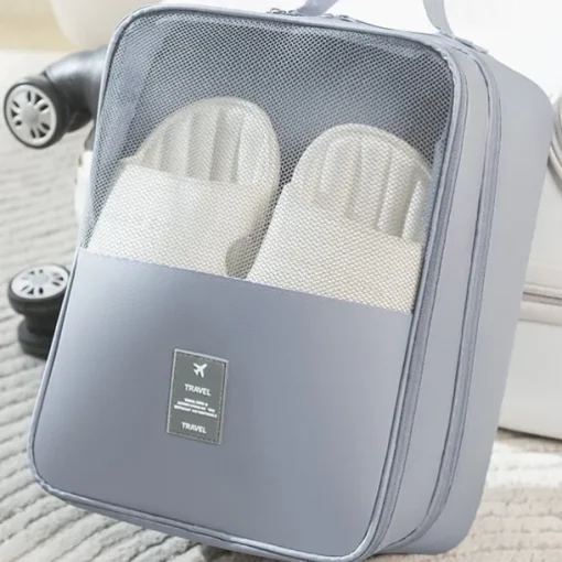 Travel Shoe Storage Bag, 3-Layer Thickened Dustproof Portable Shoe Organizer, Convenient Travel Carrying Case